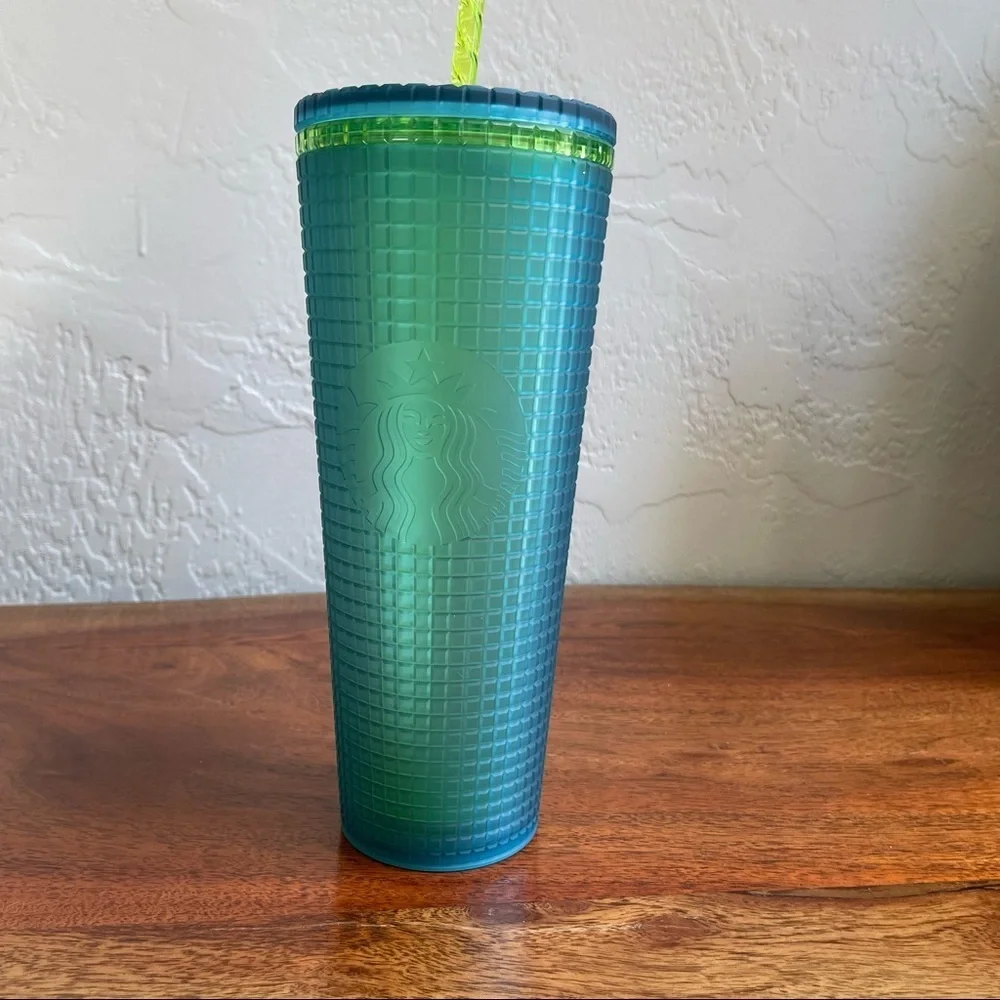 Starbucks Green Jelly Grid Tumbler Limited Edition‎ 2022 24oz New!